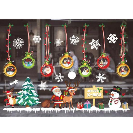 Christmas Decoration Wall Window Glass Xmas Stickers Decal Patch Home Decor