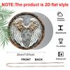 [2D Flat, 1pc] Vintage Angel Wings Metal Wall Art Sign - Rustic Aluminum Decor with Intricate Wing Design, Perfect for Home, Bar, Kitchen, Office, or