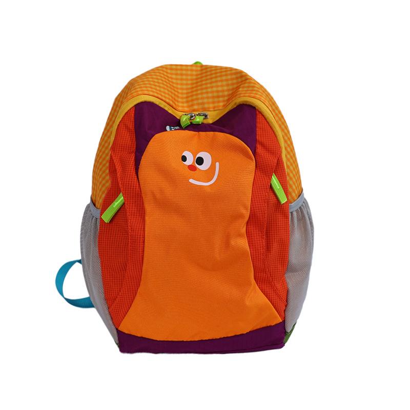 Schoolbag cute smiley face contrasting color parent-child backpack lightweight anti-splashing nylon children go to school camping portable small