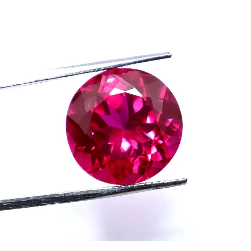 7.70 Ct Natural Pink Sapphire Ceylon Round Cut Faceted Certified Gem For Ring