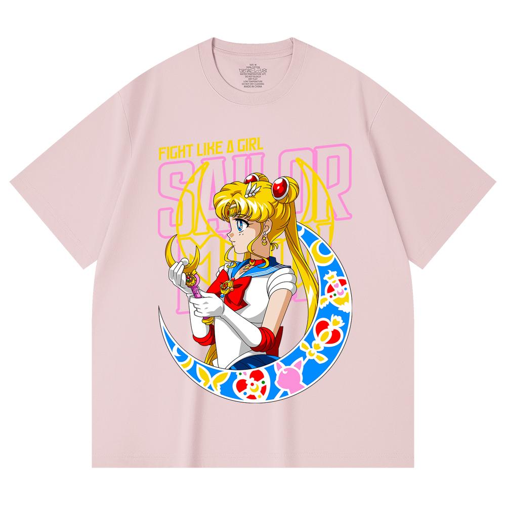 230 Gsm 100% Cotton Sailor Moon V8 Minako Print Unisex Heavy Cotton T Shirt