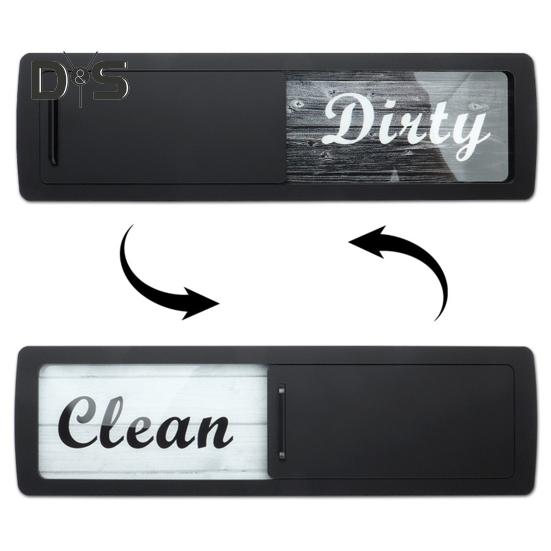 Dirty Clean Dishwasher Magnet Easy to Read Slide Dish Washing Machine Dirty Clean Magnetic Indicator Acrylic Sign Kitchen Decoration