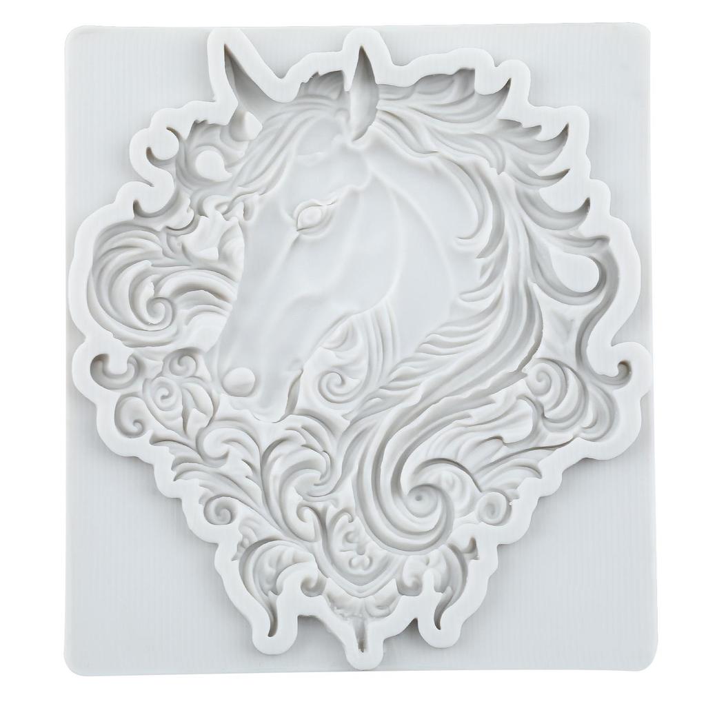 Horse Silicone Molds Horse Head Fondant Mold Cake Decorating Tools Cupcake Topper Chocolate Candy Craft Gum Paste Polymer Clay