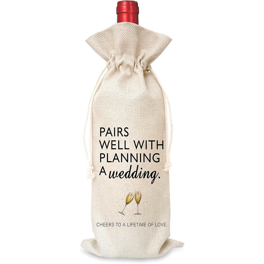 

3Pcs Wine Bag Wedding Gift for Mr and Mrs Engagement Proposal Gift Bachelorette Party Table Decoration Bridal Shower Favor 3pcs 35.5x16cm