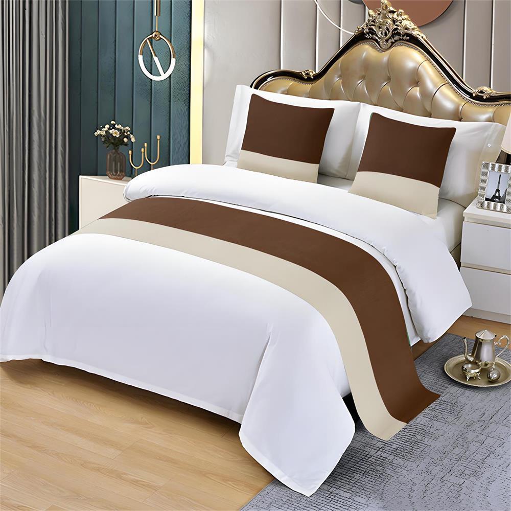 Premium Long Bed Banner Bed with Towel Modern Home Beds End Towel, Hotel Specific Pillow Cover, Light Luxury Bed End Towel