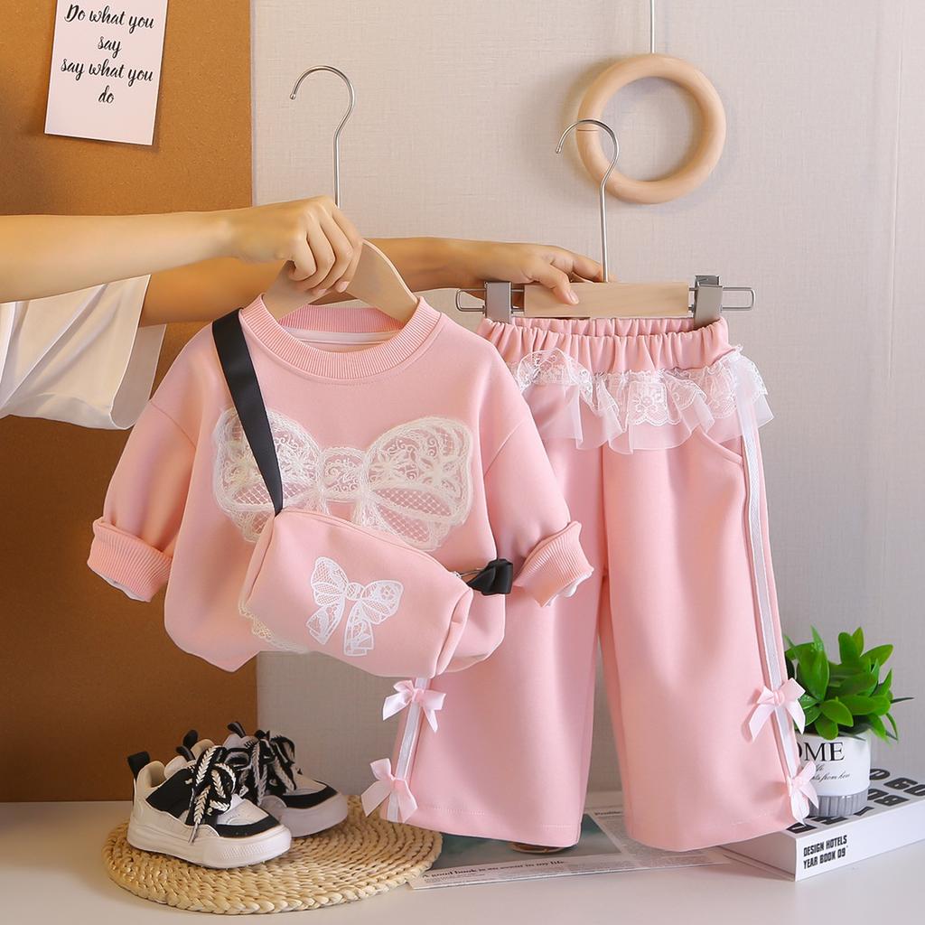 Kids Casual Long-Sleeve Set, Comfortable Daily Wear Outfits