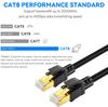 IYavvort CAT8 10m Síťový LAN kabel s kategorií 8 Superrychlý CAT8 Kompatibilní s Ethernetem a dalšími konektory, Výkon 40Gbps/2000MHz,
