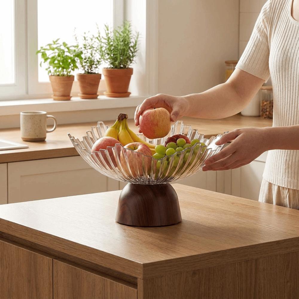 High-footed Base Storage Tray Multi-functional Snack Storage Holder Stylish Candy Bowl Office Desk