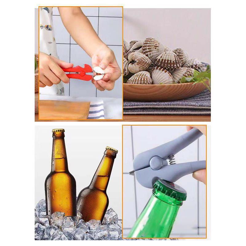 1 st Öppnare för ostronskal Multifunktionell Klämma för blodmussla Musselklämmor Öppnare för musslor Skaldjursöppning Bärbar flasköppnare