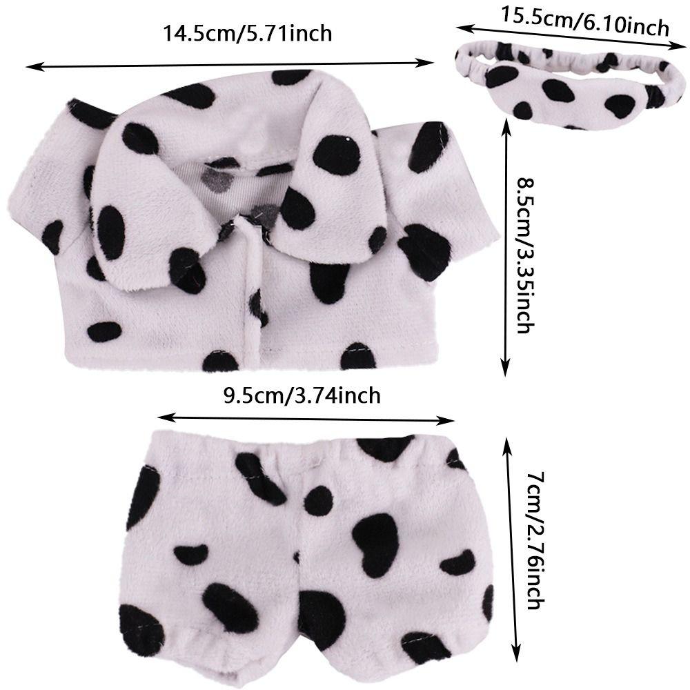 Košeľa Šortky Nášivka Oblečenie pre bábiky Doplnky pre bábiky 20cm Bábika Pyžamový oblek Po Rekvizity Kreslené zviera Hviezda Mini Blúzka Nohavice Set