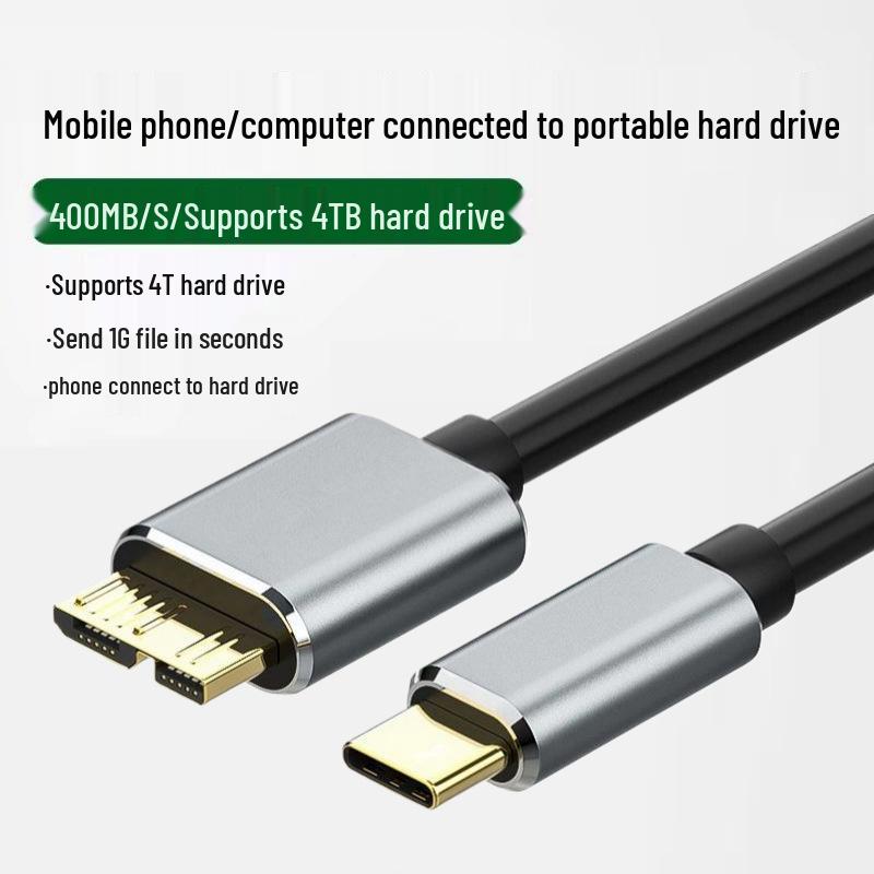 USB 3.0 Type-C to Micro-B Hard Drive Data Transfer Cable