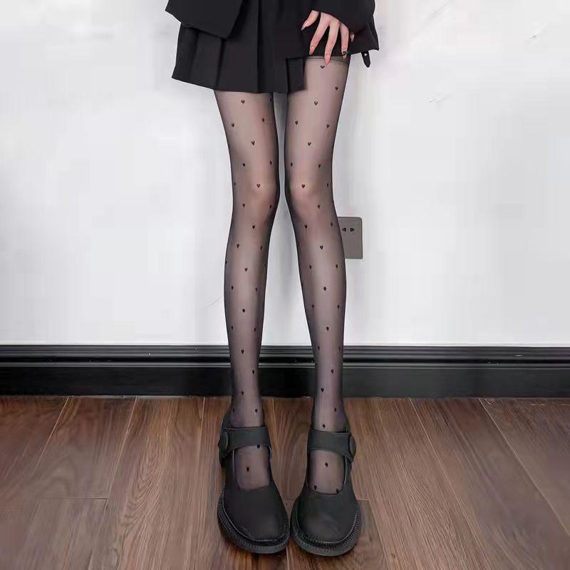 

Колготки в горошек с защитой от зацепок, нескользящие - Высокопрозрачные черные чулки для женщин Fashion Jacquard