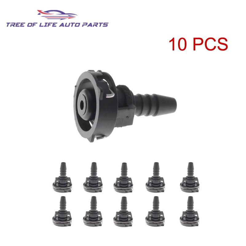 1/2/5/10X Vent Hose Pipe Deputy Kettle Water Pipe Exhaust Pipe Connector For Mercedes Benz ID 6MM Radiator Water Box Connector