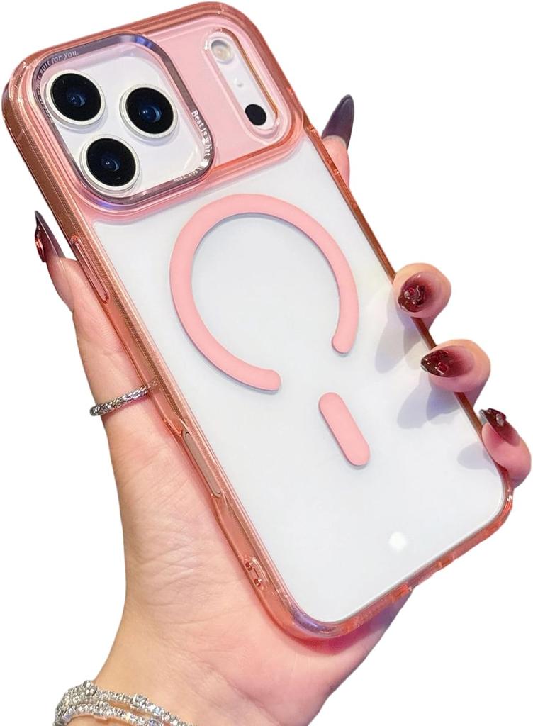 Transparent Acrylic Magnetic Phone Case For iPhone 17 Pro Max Air 16 15 Plus 14 13 For Magsafe Wireless Charge Slim Fit Cover