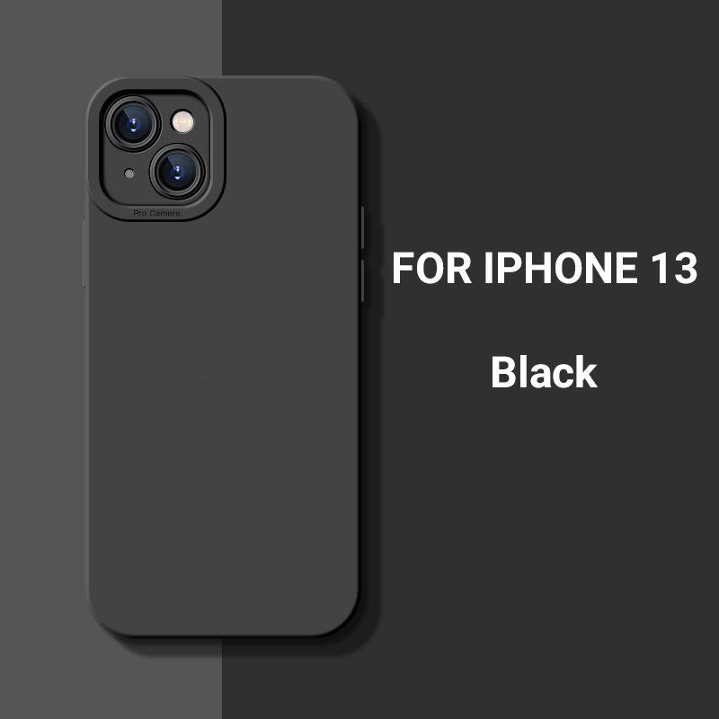 Applicable to iPhone13 mobile phone case Apple 12Pro cat eye straight edge Lake blue silicone tpu matte anti-drop cover