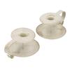 2pcs Curved Handle Iron Candle Holder Antique Ceramic Candle Holders  For Wedding Party