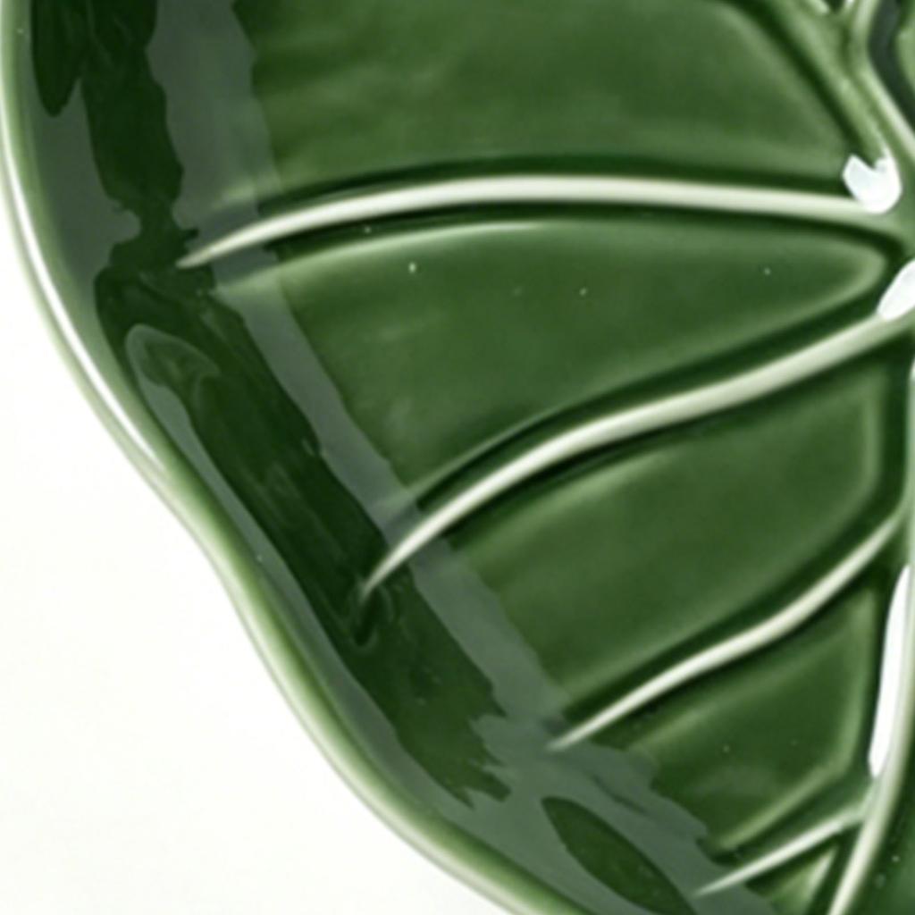 Spoon Rest Multifunctional Heat Proof Ceramic Cute Decorative Green Leaf Spoon Holder for Kitchen Ceramic