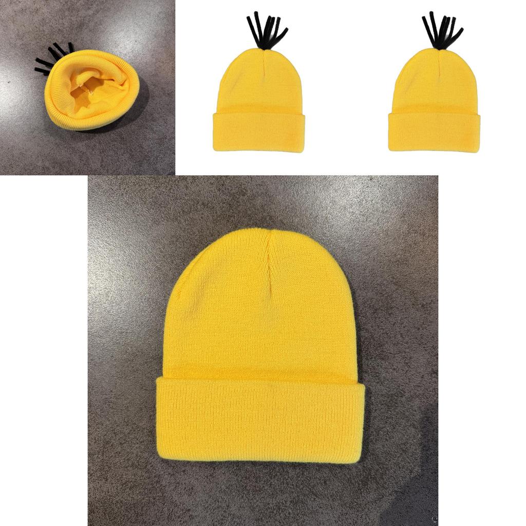Minions-Strickmütze für warme Wintertage und Streetwear-Mode
