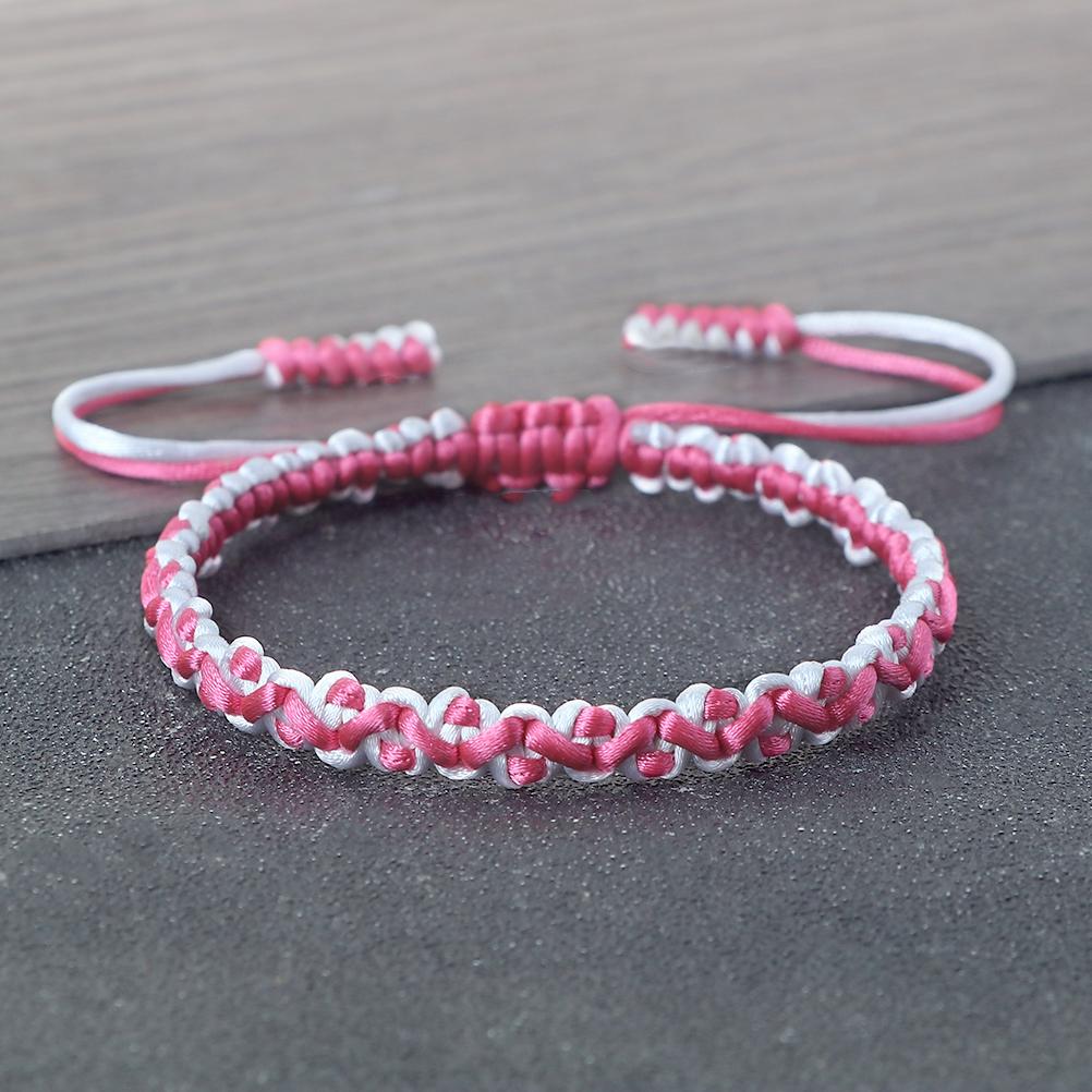 2 Colors Nylon Rope Bracelets for Women Men Handmade Adjustable Braided Knot Bangles Couple Friendship Lucky Daily Jewelry Gifts