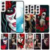 Catrina Beautiful Rose Girl Skull Soft Cover for Samsung Galaxy S25 Edge S26 S24 S23 Ultra Phone Case S22 S21 Plus S20 FE Print
