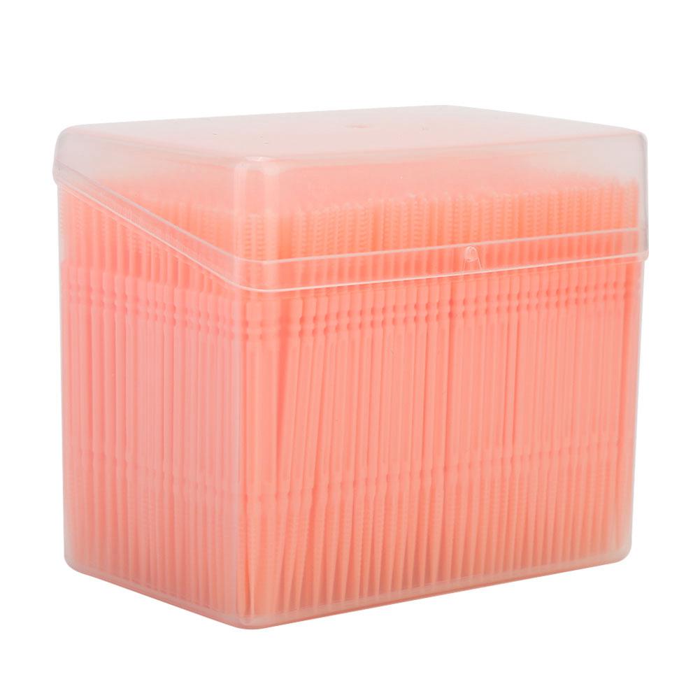 

1100 шт. в коробке двухголовая зубочистка для чистки зубов уход за полостью рта зубочистка для зубочистки Orange