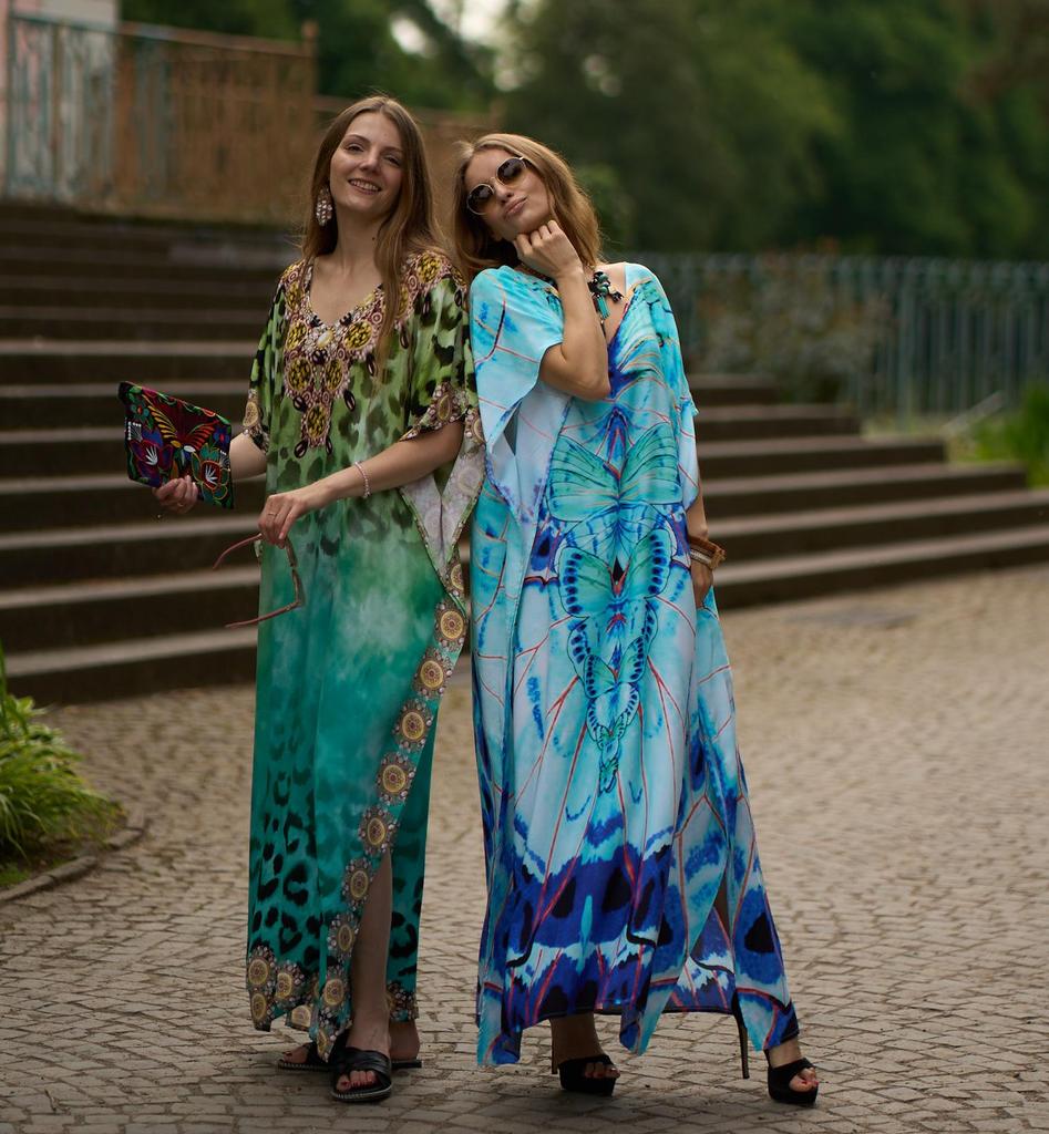 Übergröße Viskose Strandrobe: Lockeres langes Kleid & Badeanzug-Überwurf