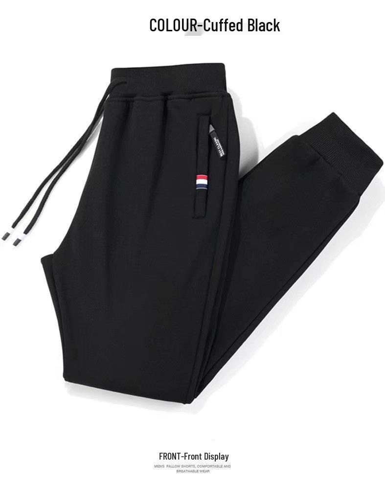 Men's Casual Thick Knit Cuffed Joggers for Fall and Winter