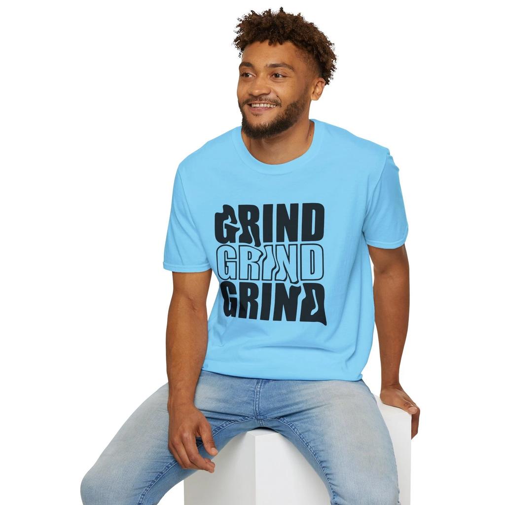 Grind Unisex Softstyle T-Shirt | Motivational Tee for Hustlers, Fitness,