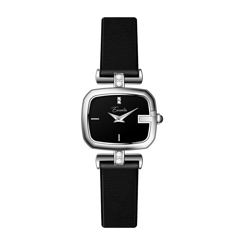 

Новые модные компактные квадратные кварцевые часы простые легкие роскошные темпераментные повседневные женские часы