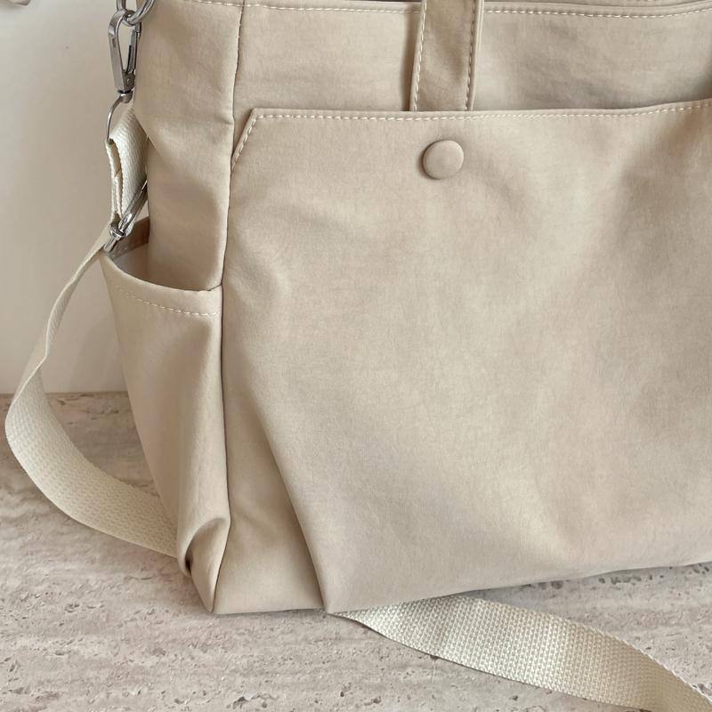 Large Capacity Nylon Tote Bag for Women Lightweight Shoulder Crossbody Handbag Casual Work Travel Purse