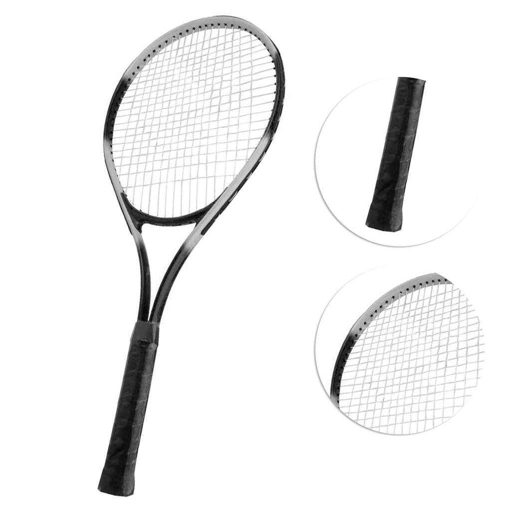 Single Tennis 27 Inch Tennis Racket Ergonomic Competition Training Racket, (Black)