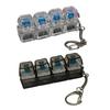 2-pack Keyboard Stress Toy - 4-key Backlit Stress Keyboard Keychain, Backlit Mechanical Keyboard Clicker Toy, Portable Stress Toy