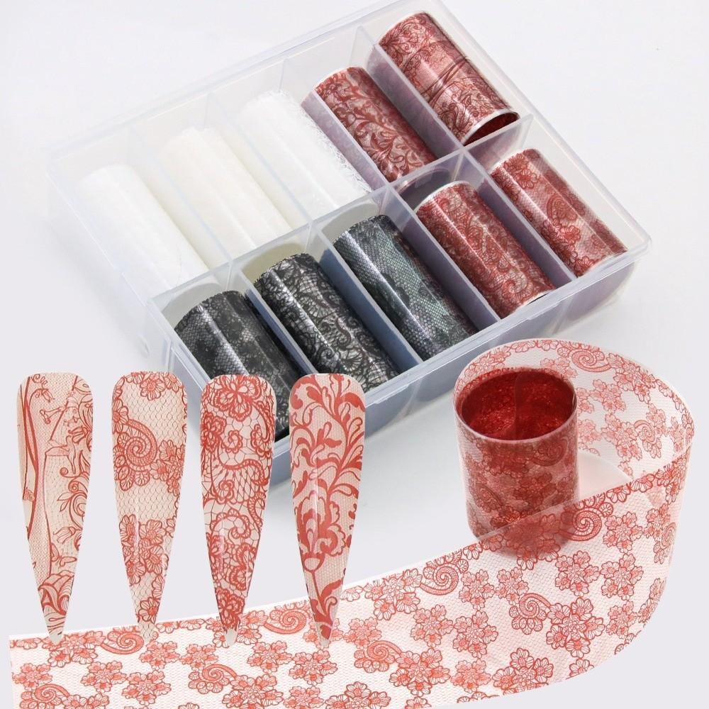Laser Nail Stickers Black White Nail Decals Professional Nail Foils  Nail Decoration