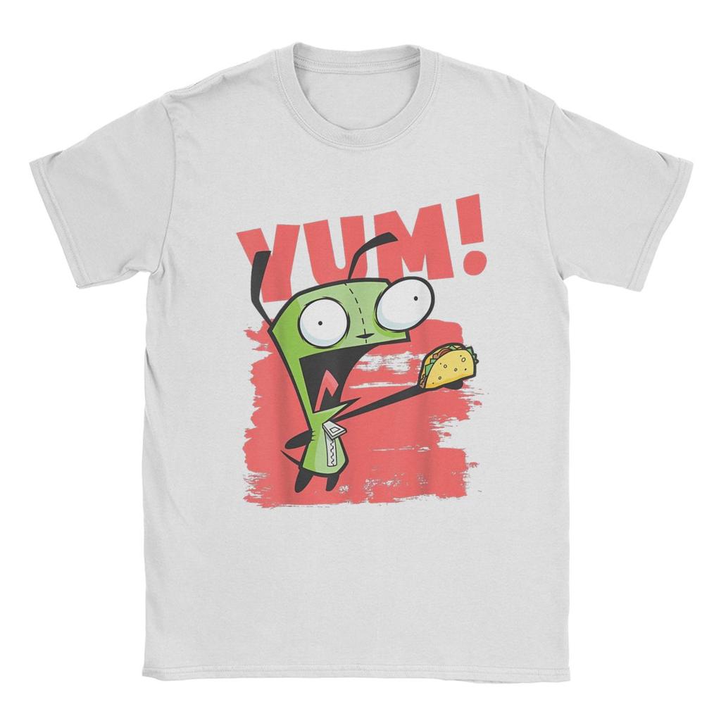 Invader Zim Gir Screaming Yum Men T Shirts Funny Tee Shirt Short Sleeve Round Neck T-Shirts 100% Cotton Gift Idea Tops