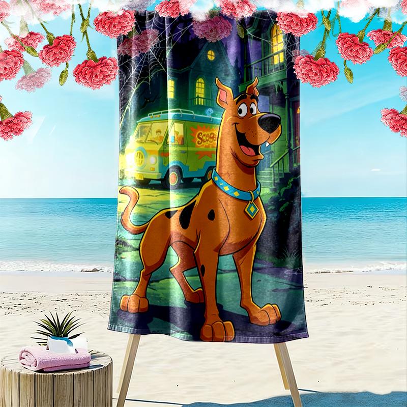 SCOOBY-DOO Beach Towel, Lightweight Beach Towel, Tropical Style, Ideal Holiday Gift For Family