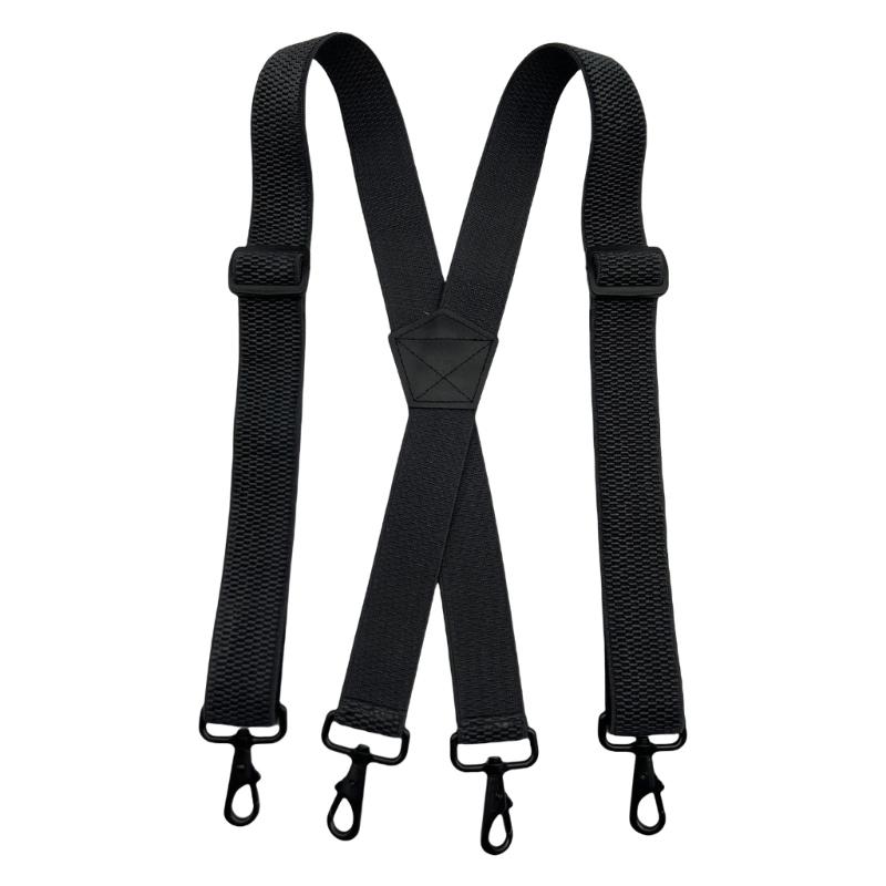 Stylish Classical Suspenders Adjustable Suspenders Elastic Chain Metal Clip Dark Elastic Belt for Wedding Business Wear