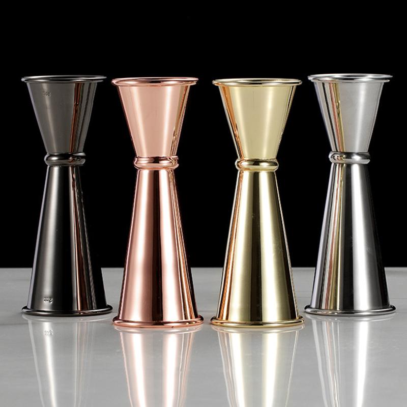15/30ml oder 30-45ml Doppel-Shot Edelstahl Messbecher Cocktail Shaker Drink Spirituosenmaß Jigger Küche Bar Barzubehör Werkzeuge