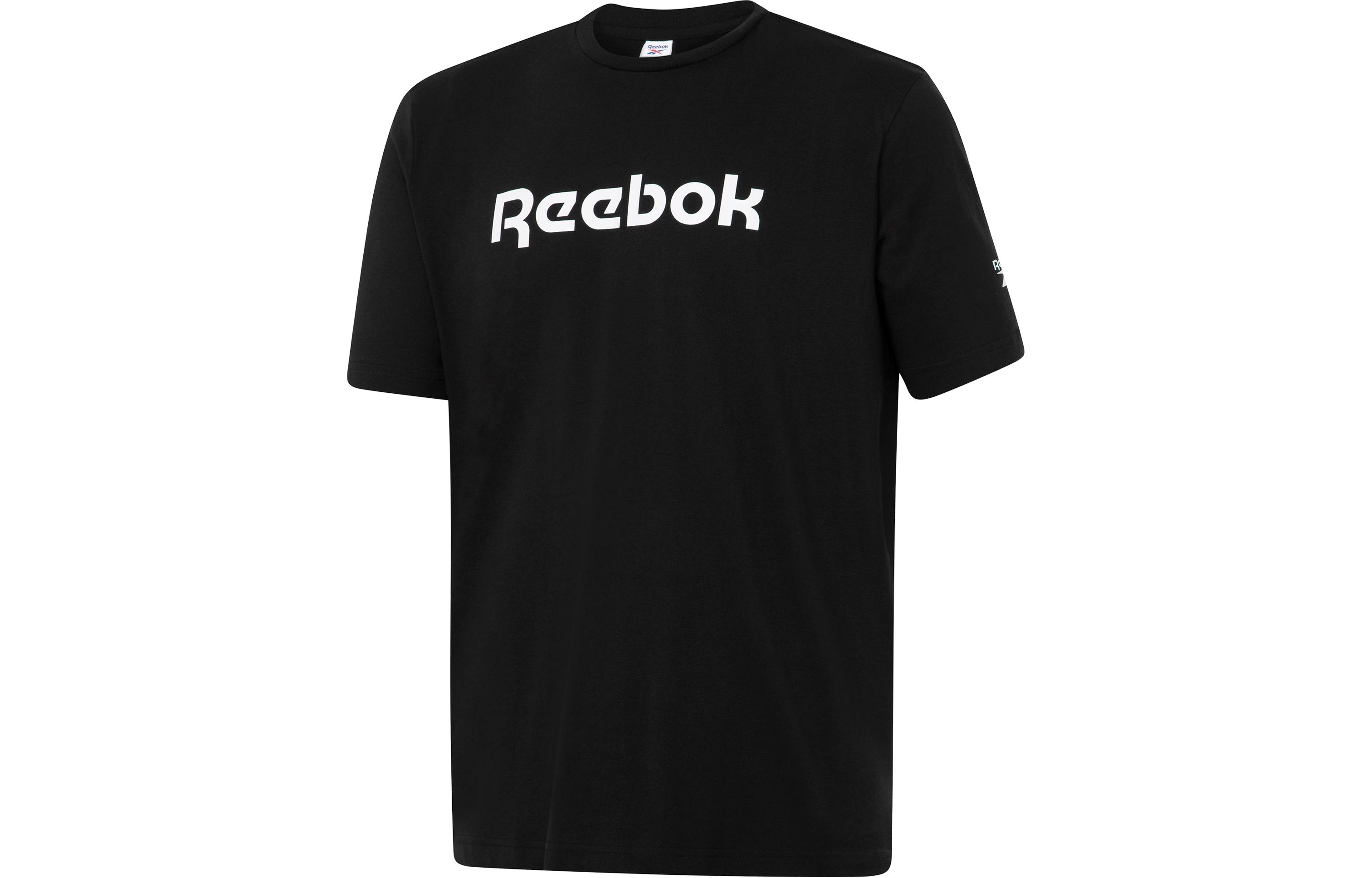 Reebok T Shirts Unisex Black Crew Neck Moderate Straight Fit GR8484 M