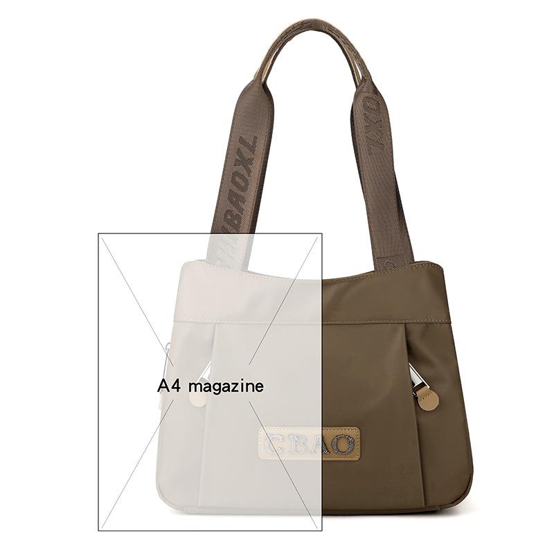 Tote Bag Women Commute To Work, Large-capacity Nylon Handbag, Fashionable and Simple Shoulder Bag, Solid Color Bag Women