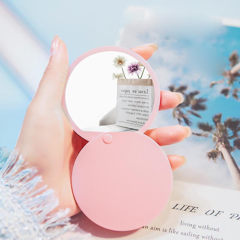 1 ks malé zrcátko přenosné skládací kosmetické zrcátko kreativní mini zrcátko posuvný kryt ruční mini kapesní zrcátko kosmetické zrcátko