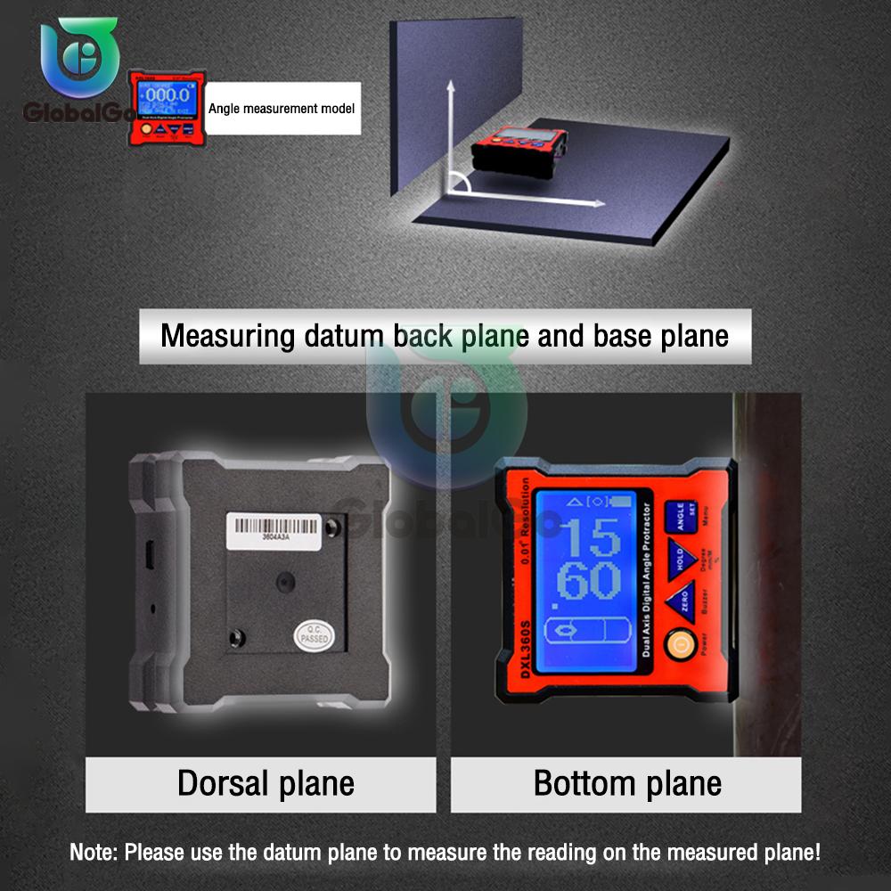 Digital Electronic Level & Angle Gauge Angle Finder Magnetic Base Measuring Tool for Carpentry Building Masonry