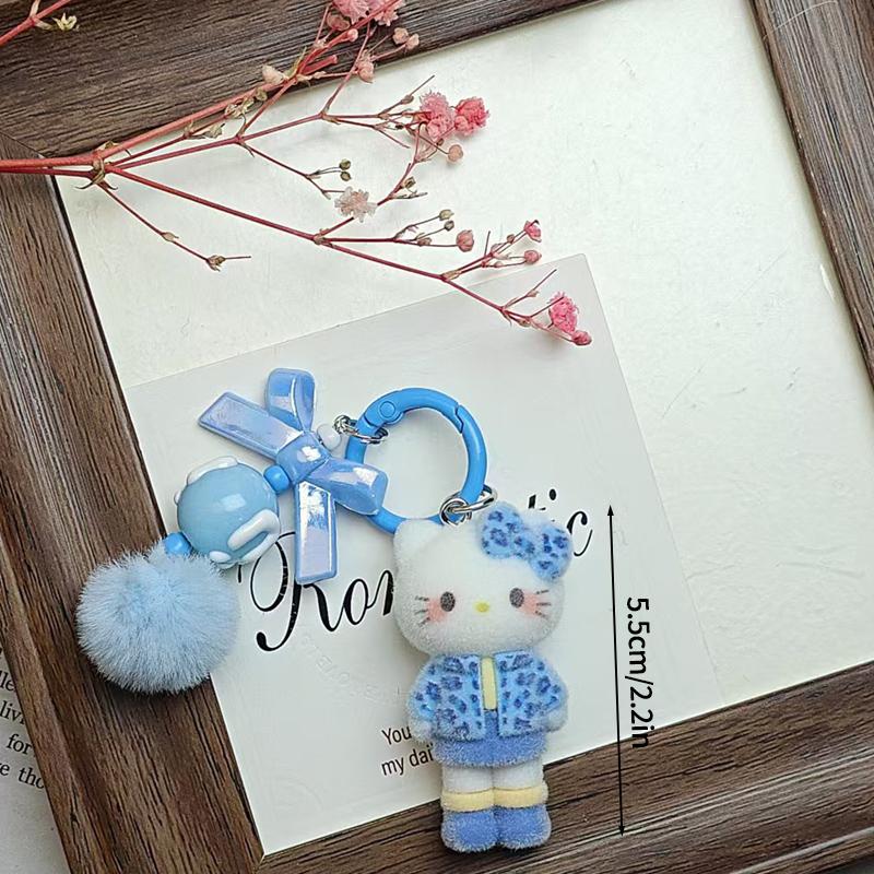 Sanrio Hello Kitty Keychains Cartoon Keyring Hanging Pendant for Backpack Charms on The Phone Bag Ornament Party Gift