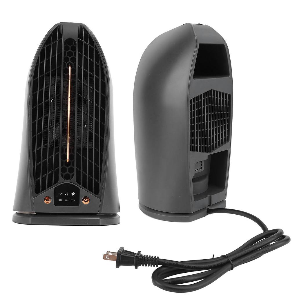 Desktop Air Heater Electric Powerful Mini Fast Radiator Fan Energy Saving Room Warmer Black