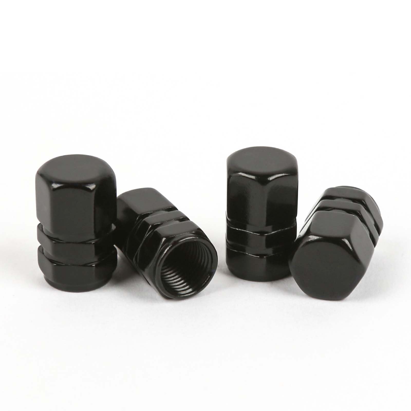 

HUIKKJP Колпачки воздушных клапанов шин для автомобилей и мотоциклов 4 шт. Алюминий Защита от коррозии чёрный