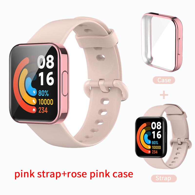 Armband + Hülle für Redmi Watch 2 Lite Smart Band Schutzhülle Silikon Armband Armband Band für Redmi Watch2 Lite Zubehör