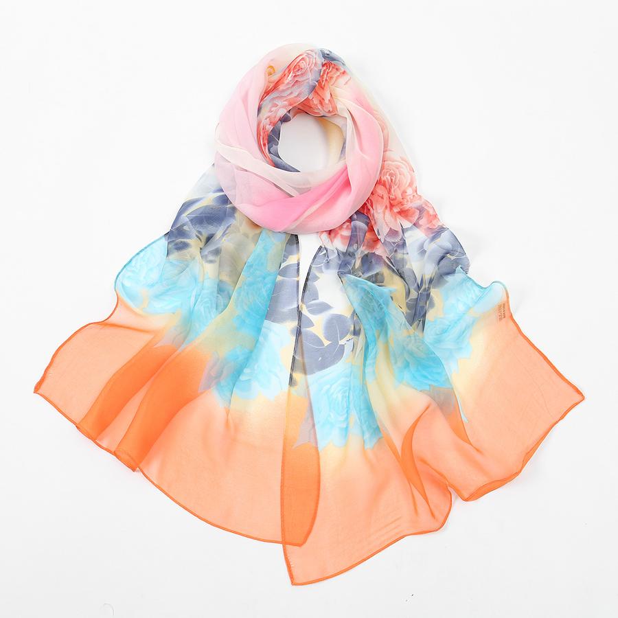 Summer Fashion Chiffon Sunscreen Scarf High-End Beach Towel Women's Decoration Scarf Shawl