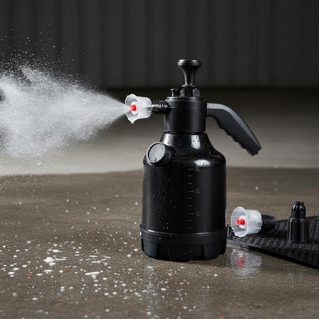Air-Powered Foam Bottle Continuous Spray Lock Versatile Cleaning Dispenser Hand Pump Foam Dispenser for DIY Detailers, Gardening