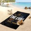 The Cure Custom Beach Towel, Print Your Name Text Lightweight Absorbent Towel for Swimming Travel