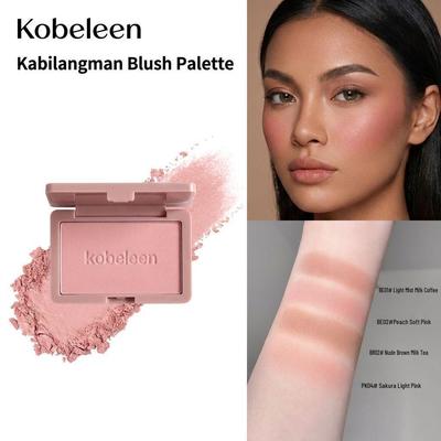 Kaby Lang Matte Blush Palette: Low Saturation, Fine Powder, No Fallout, Brightens Yellow Skin, Ideal for Southeast Asian Makeup.