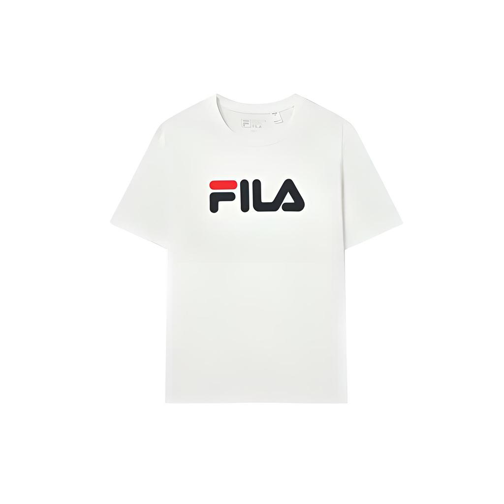 New FILA Set-in Sleeve T-Shirt Unisex White F51U338199A-WT
